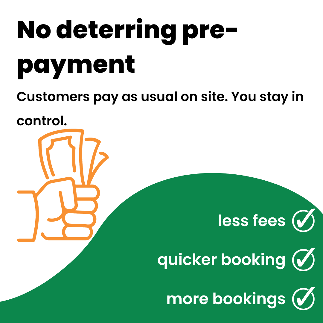 customers pay on site