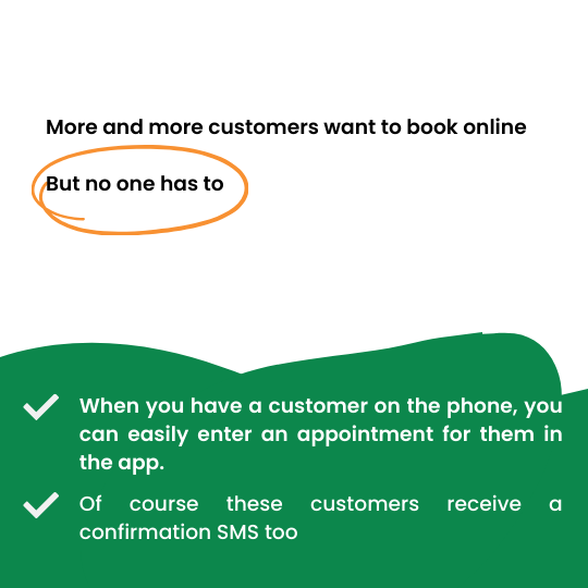 online booking is an option